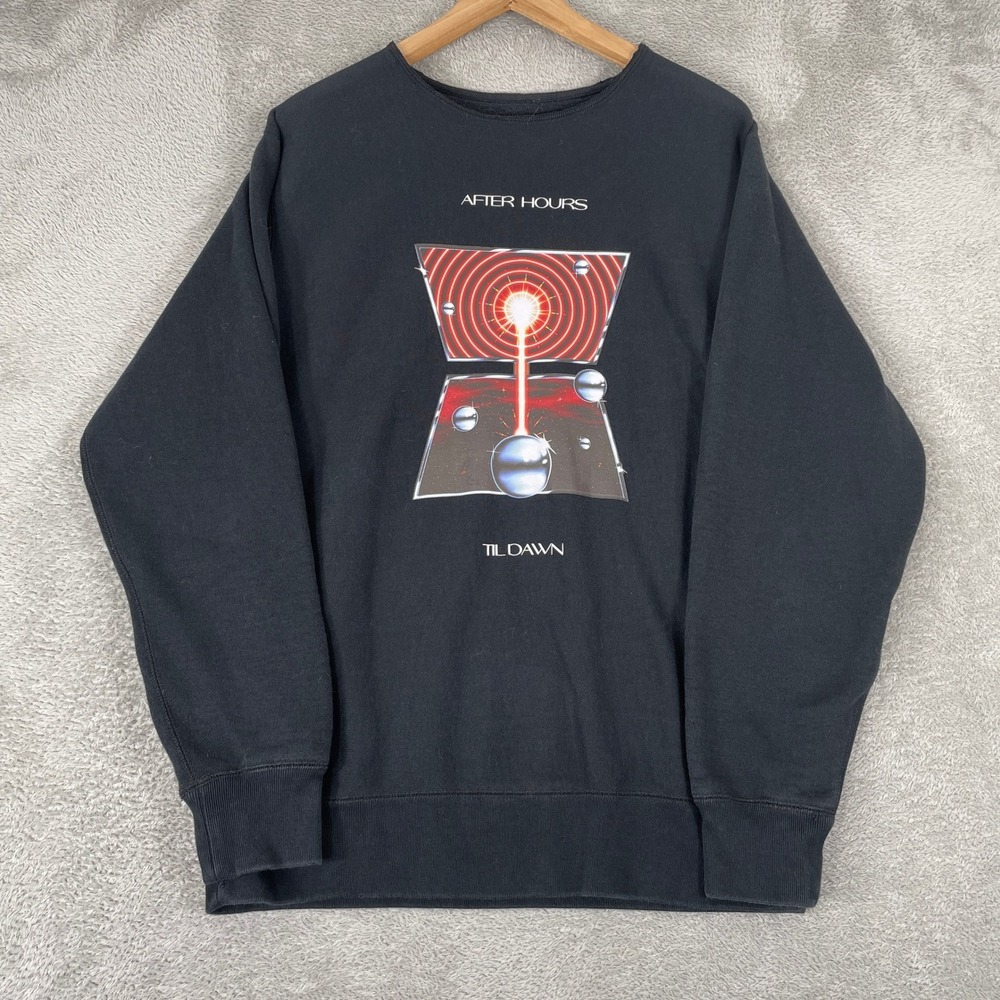 The Weeknd After Hours Til Dawn Sweatshirt Mens Medium Black 2022 Tour Merch XO
